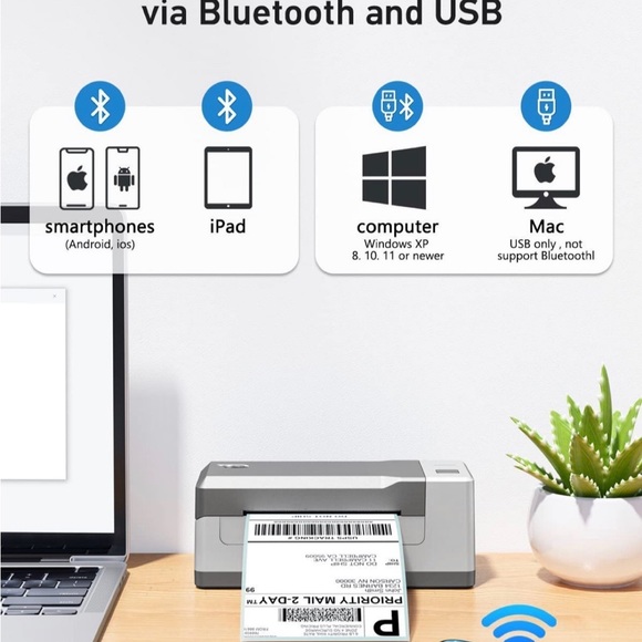 Tordorday Bluetooth Thermal Label Printer RH-40BT Thermal Printer - Picture 8 of 8